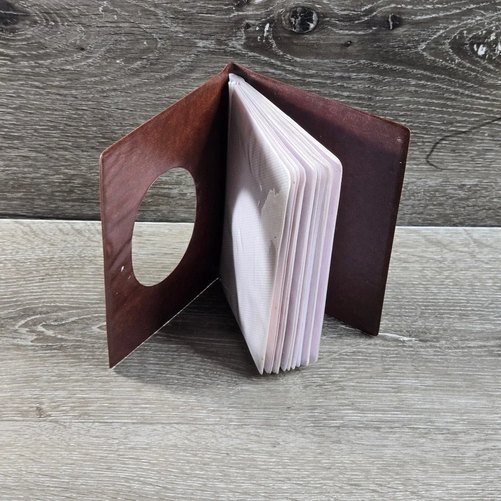Brag Book Photo Album Pocket Size‎ Brown Faux Leather Floral Tested